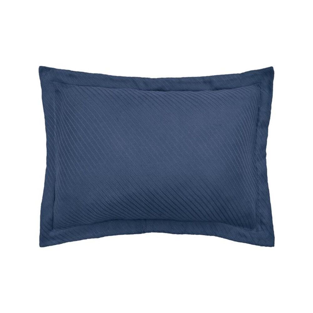 C&F Home 20" x 26" Navy Blue Preston Cotton Standard Sham - Machine Washable